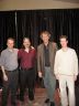 Jazz Night at the Union Hall in Canmore, January 29th 2006. 
From left to right, Paul Ashwell, Peter Hurni, Glen Yorga and Jeremy Coates. 

